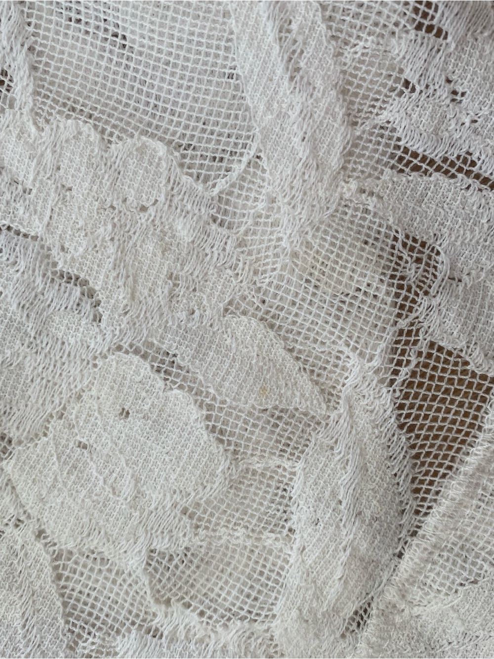 Free People Sheer White Floral Lace Dress With Flutter Sleeves XS Boho Fairy - Picture 8 of 8